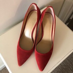 MICHAEL M Kors Red Suede Pumps